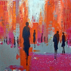 Golden hour-acrylics on canvas, 60x60